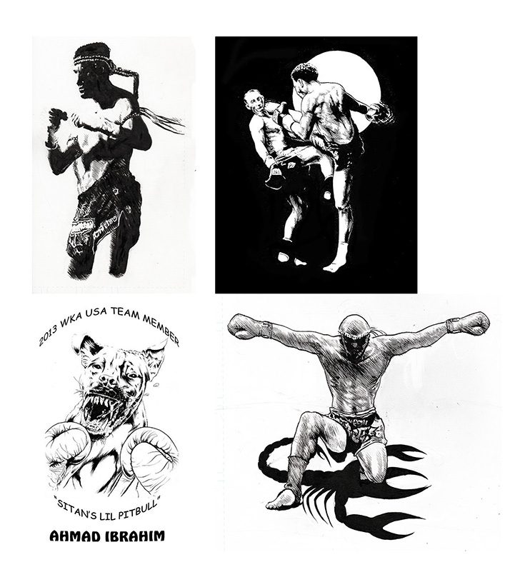 Some of the images I’ve done over the years for my Muay Thai Gyms